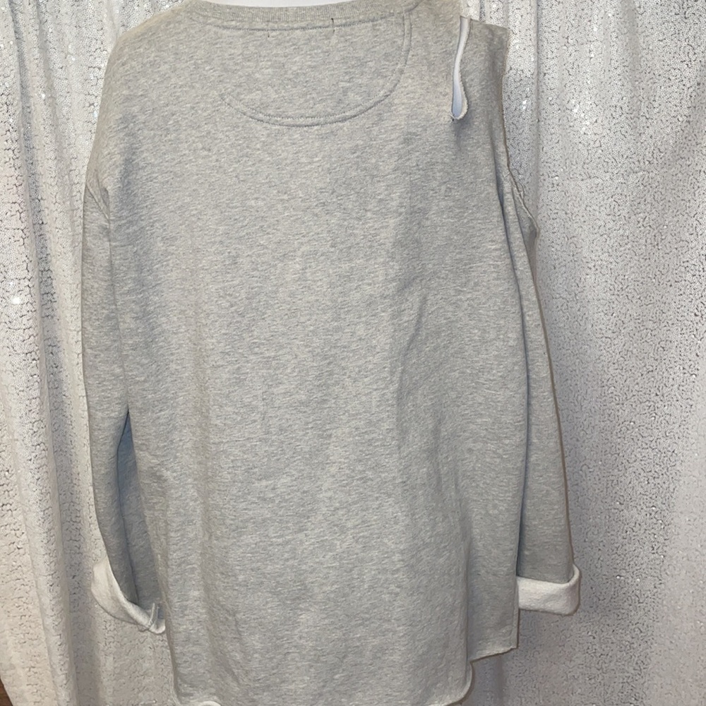 Sanctuary Rose/Brass Stud Cold Shoulder Sweatshirt - Picture 4 of 5